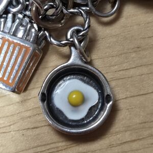 Fried Egg Charm Keychain James Avery